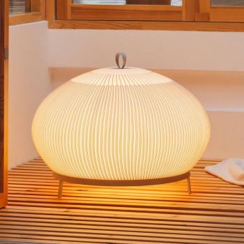 Vibia LED álló lámpa KNIT, 51 x 65 cm, bézs, textil kép
