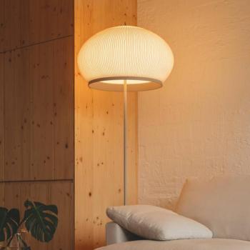 Vibia LED álló világítás KNIT, 170 x 45 cm, bézs textil/fém kép