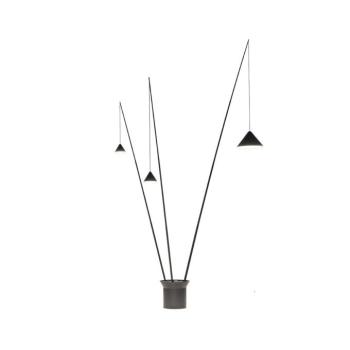 Vibia LED álló világítás NORTH, fekete, 3 izzós, fém, 927 kép