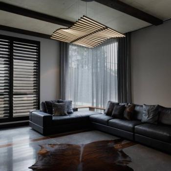 Vibia LED lógó világítás RHYTHM, szürkésbarna 131 x 87 cm 927 dimmelhető kép
