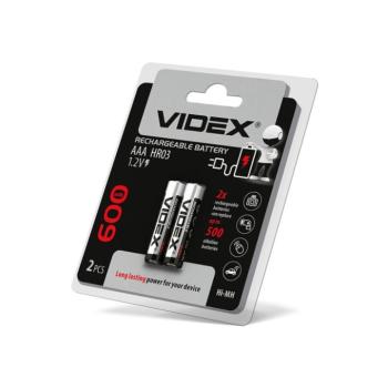 Videx AAA 600mAh újratölthető akkumlátor (darabár min. rendelhető mennyiség 2 db) kép