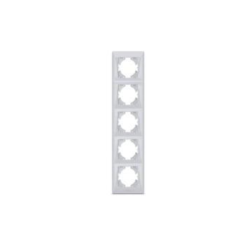 Videx Binera ezüst színű ötös függőleges keret (12/48) kép