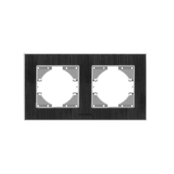 Videx Binera fekete színű aluminium dupla függőleges keret kép