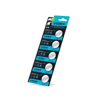 Videx CR2016 80mAh gombelem (darabár min. rendelhető mennyiség 5 db) kép