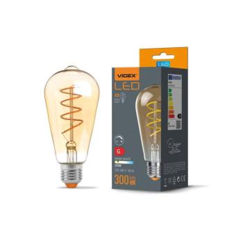 Videx Filamentszálas ST64 LED izzó 4 W-os meleg fehér E27-es foglalattal kép
