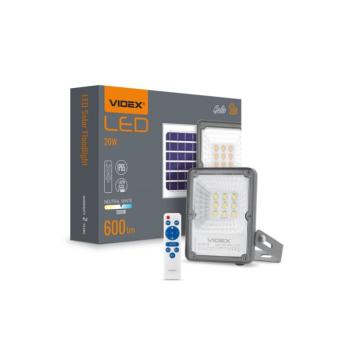 Videx Gelio 20 W-os natúr fehér napelemes reflektor kép