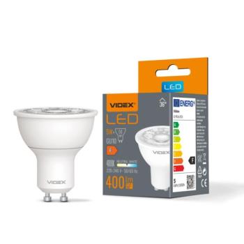 Videx GU10-es foglalatú 5 W-os LED izzó natúr fehér kép
