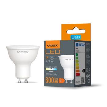 Videx GU10-es foglalatú 7 W-os SMD LED izzó natúr fehér kép