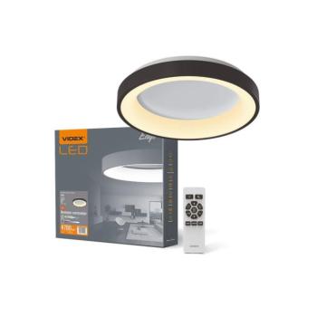 Videx Led Edge 72 W-os ø450mm fekete LED távirányítós mennyezeti lámpa kép