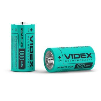 Videx Li-ion 16340 800mAh újratölthető akkumlátor 1db/ csomag kép