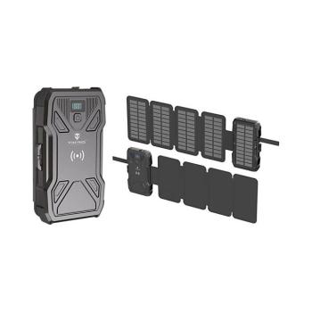 Viking Technology Viking-Power Bank LED-világítással, vezeték nélküli töltéssel és napelemes panellel Power Delivery 15W/10000mAh TYR1 kép