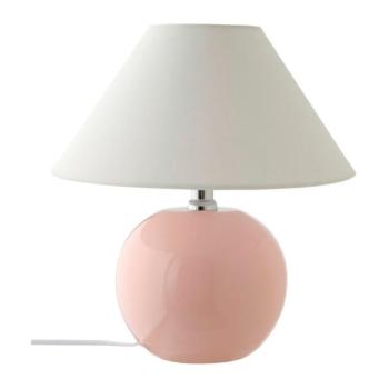 Világos rózsaszín-krémszínű kerámia asztali lámpa (magasság 29 cm) Karamell – Jotex kép