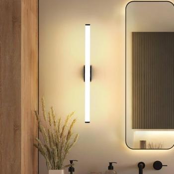 VINA M LED fali világítás, fekete, szélesség 60 cm, IP44, CCT kép