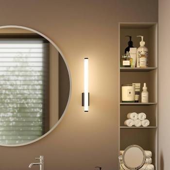 VINA UP S LED fali világítás, fekete, magasság 40 cm, IP44, CCT kép