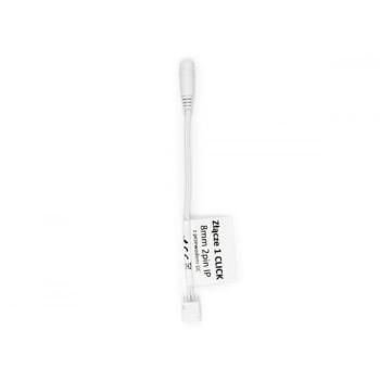 Vízálló LED szalag click csatlakozó egy darab 8 mm-es 2 tűs kábellel DC aljzathoz, LED line, LL-245794 kép