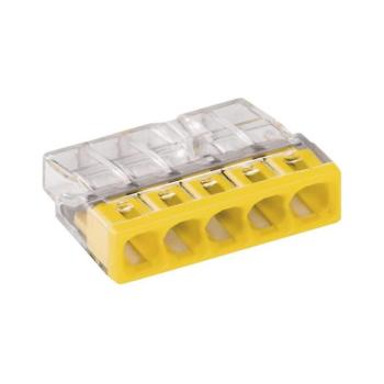 WAGO 2273-205 - Csatlakozódoboz terminál COMPACT 5x2,5 450V sárga 2273-205