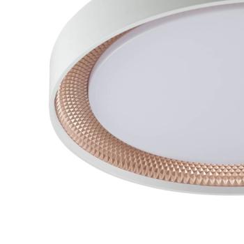 Waldo LED mennyezeti világítás, fehér/rózsaszín arany, Ø 38,5 cm, CCT, kép