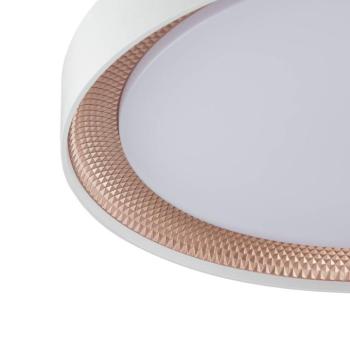 Waldo LED mennyezeti világítás, fehér/rózsaszín arany, Ø 48,5 cm, CCT, kép