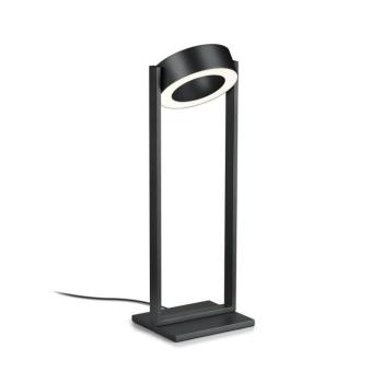 Wega LED asztali lámpa, matt fekete, magasság 45 cm, gesztusvezérlés