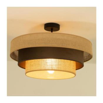 WENTA felületre szerelhető csillár, 1xE27/60W/230V, Ø 50 cm, juta/barna H0789 kép