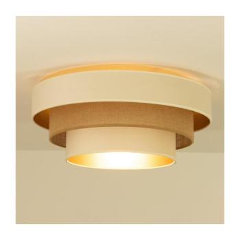 WENTA mennyezeti lámpa 1xE27/60W/230V, Ø 50 cm, bézs/juta H0720 kép