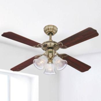 Westinghouse Princess Trio ventilátor világítással, fa, csendes kép