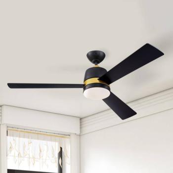 Westinghouse Tristan mennyezeti ventilátor világítással, fekete/fa kép