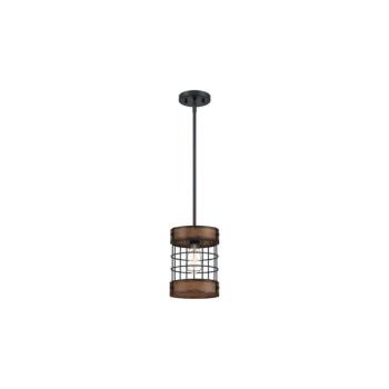 Westinghouse 61179 - Zsinóros függeszték LANGSTON 1xE27/60W/230V átmérő 19 cm barnwood 61179 kép