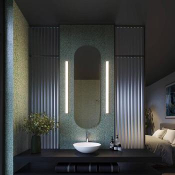 WEVER & DUCRÉ Mirba 3.0 LED fali lámpa, fekete/fehér, 91 cm, IP44 kép