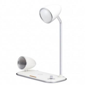 WG Retro Kathie LED, vezeték nélküli töltéssel és bluetooth hangszóróval, fehér kép