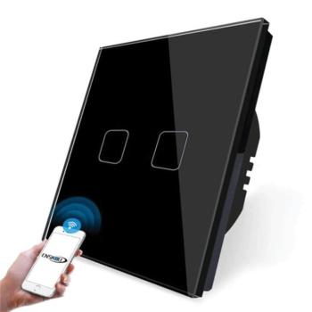 WI-FI SMART TOUCH EU 1 GANG 1 WAY SWITCH BLACK kép