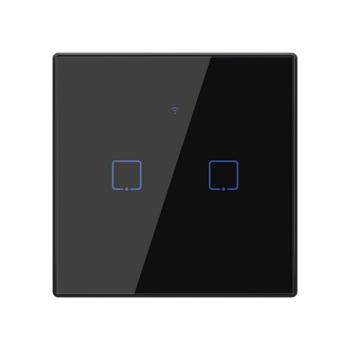 WI-FI SMART TOUCH EU 2 GANG 1 WAY SWITCH WHITE kép