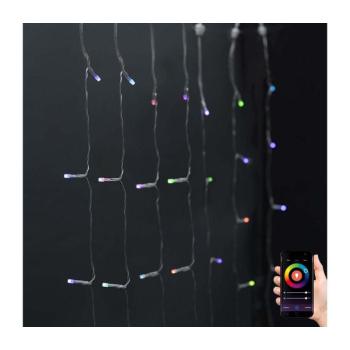 WIFILXC01C180 - LED RGB karácsonyi fényfüggöny 180xLED/7 világítási mód 6m IP65 Wi-Fi Tuya WIFILXC01C180 kép