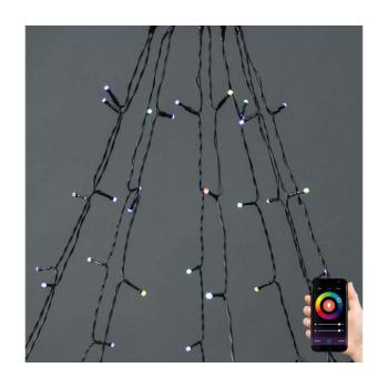 WIFILXT01C180 - LED RGB karácsonyi fényfüggöny 240xLED/11 funkció 8m IP65 Wi-Fi Tuya WIFILXT01C180 kép
