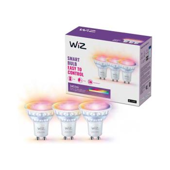 KÉSZLET 3x LED RGBW Dimmelhető izzó PAR16 GU10/4,7W/230V 2200-6500K Wi-Fi - WiZ 8720169076662 kép