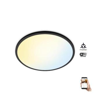 WiZ - LED Dimmelhető mennyezeti lámpa SUPERSLIM LED/32W/230V fekete Wi-Fi 8720169071018 kép