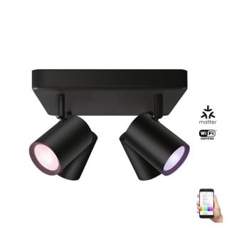 WiZ - LED RGBW Dimmelhető spotlámpa IMAGEO 4xGU10/4,9W/230V fekete Wi-Fi 8719514554573 kép