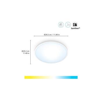WiZ SuperSlim LED mennyezeti lámpa CCT Ø29cm fehér kép