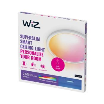WiZ SuperSlim LED mennyezeti világítás RGBW Ø42cm fehér
