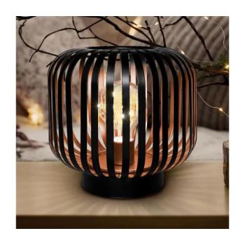 WO3103 - LED Dekoratív asztali lámpa LED/3xAA fekete/réz WO3103