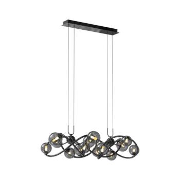 Wofi 7014-1405 - LED Csillár zsinóron NANCY 14xG9/3,5W/230V fekete/króm 7014-1405