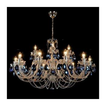Wranovsky JWZ166182231 - Kristály csillár láncon OCEAN 18xE14/40W/230V JWZ166182231 kép