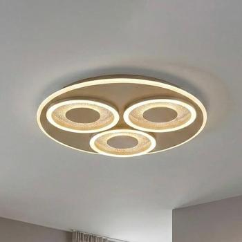 Wreath Flush LED mennyezeti világítás, homokszínű, CCT, vas, dimmelhető kép
