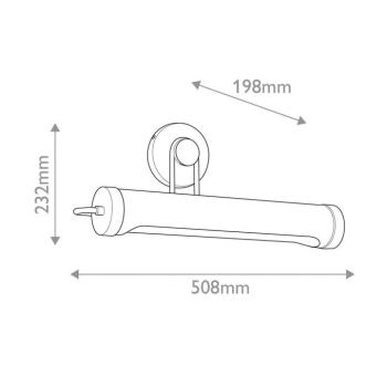 WYNWOOD fali lámpa, antik bronz, szélesség 51 cm, fém, 2 x E27 kép