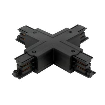 X csatlakozó 3 fázisú LUMICANTO sínhez, fekete, PRIME tápellátással, LED line, LL-210691