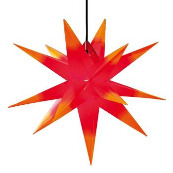 XXL díszcsillag kültérre, 18 ágú,Ø80cm piros/sárga kép
