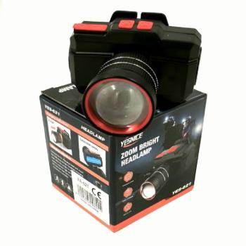 Yesnice YES-621 LED fejlámpa – zoom funkció, nagy fényerő, akkumulátoros, újratölthető kivitel (BBD) kép