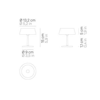 Zafferano Sister Light mini újratölthető asztali világítás, zöld kép