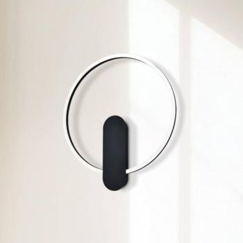 Zaklin LED fali lámpa, homokfekete, magasság 45 cm, fém kép
