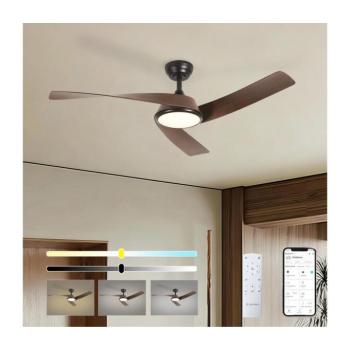 ZE - LED mennyezeti látor AERYS LED/24W/230V Wi-Fi Tuya fekete/dió + távirányító ZEV044 kép